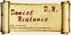 Daniel Miulović vizit kartica